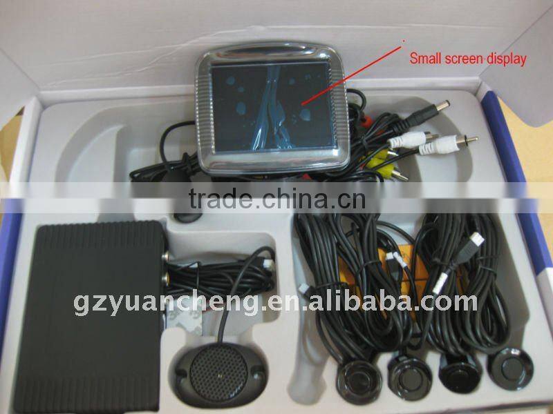 Visible parking sensor system with rear view mirror