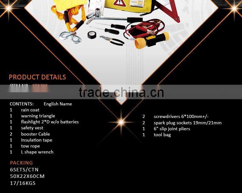 15pcs Car Emergency Hand Type Tool Set Auto Tool Bag