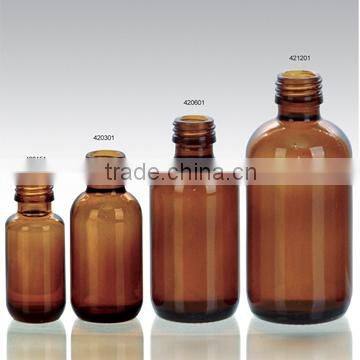 Amber Glass Bottles for Syrup PP 18,24mm