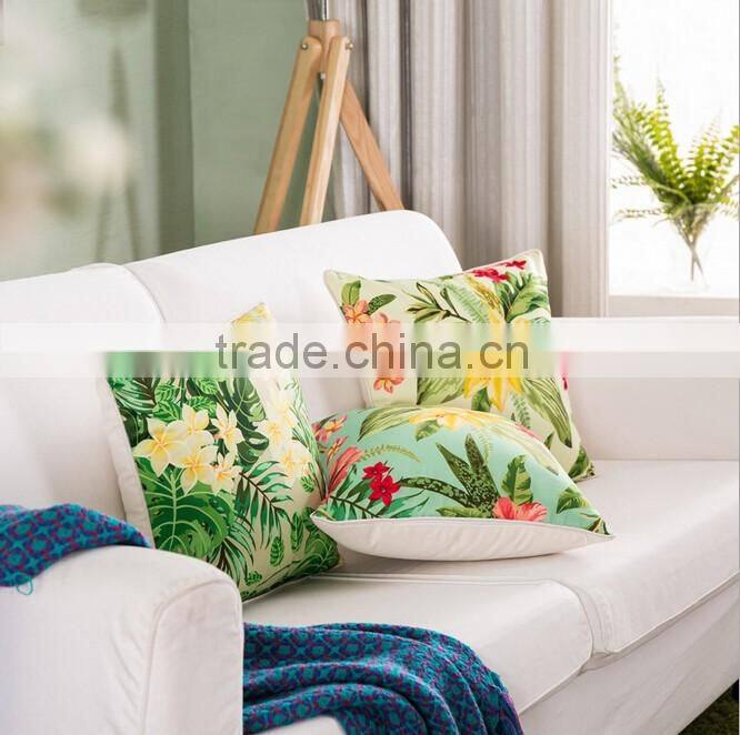 flower printed faux silk cushion wholesale