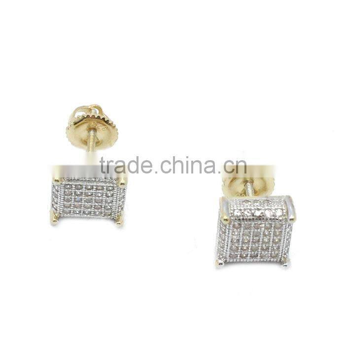 Wholesale 925 sterling silver micro pave zircon earring