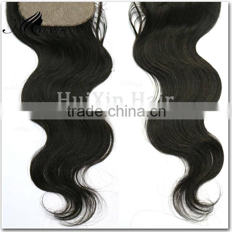 100% Real Human Hair Thick Ends With Baby Hair Cheap Silk Base Closure