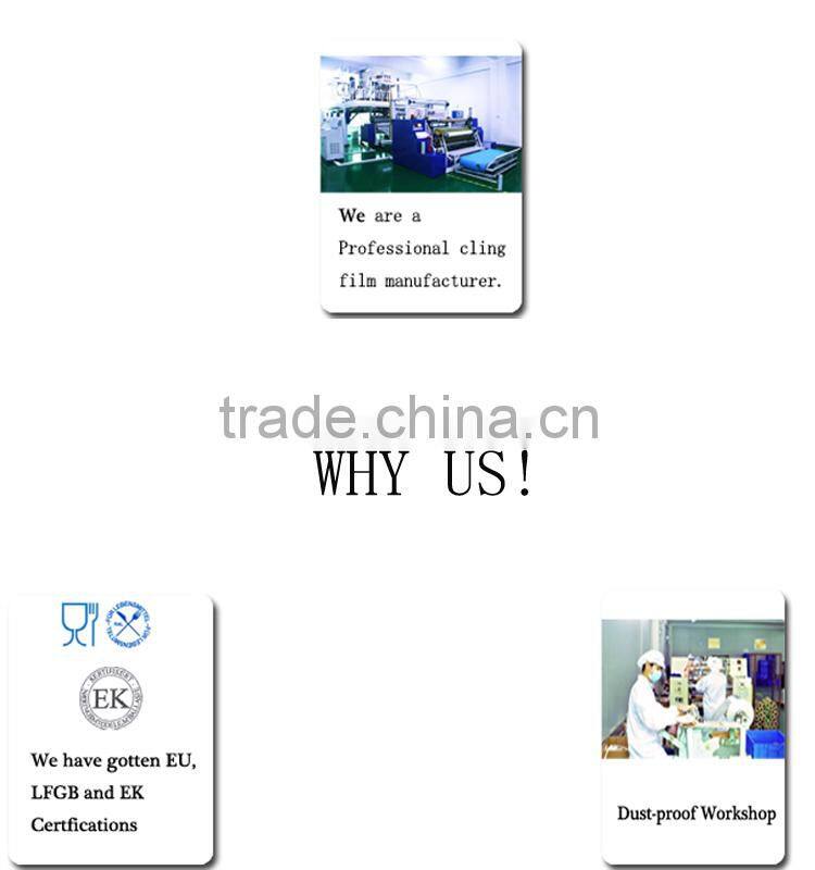 plastic wrap pvc cling film food grade packaging film