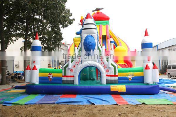 inflatable castle fun city, inflatable fun city aircraft castle
