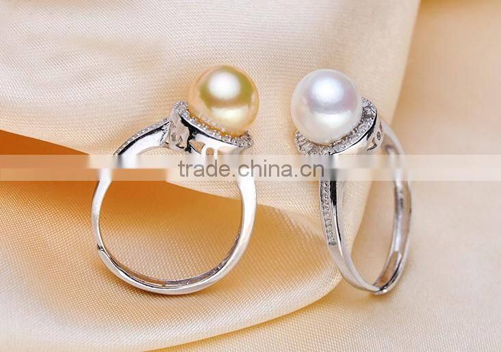 lastest design 925 sterling silver engagement vintage pearl ring for women