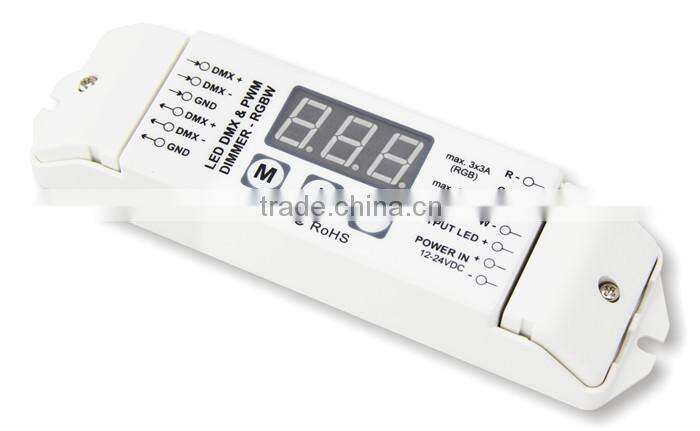 DC12V-24V DMX PWM Decoder LCD 4-channel