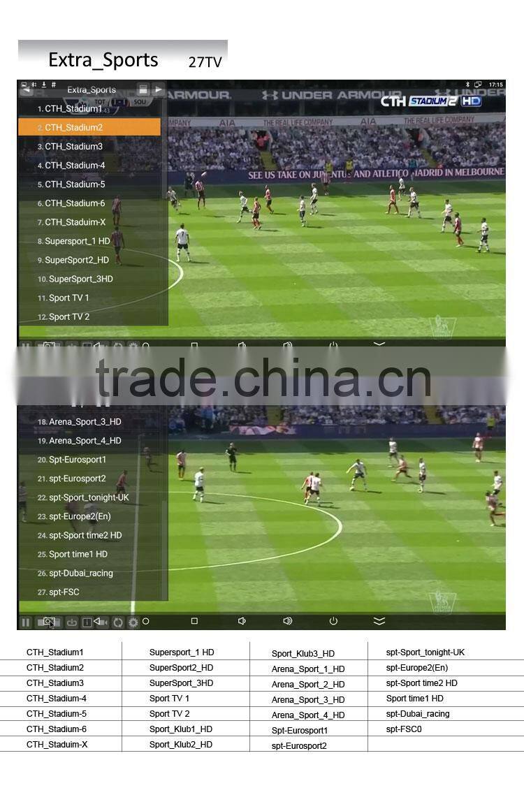 976 free TV channels rockchip cpu 4k output hybrid ott iptv box