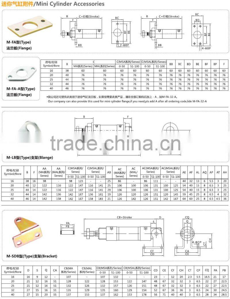 Cylinder accessories floating connector / universal joint