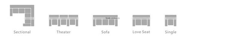 C2202 L shape classical china sectional leather sofa