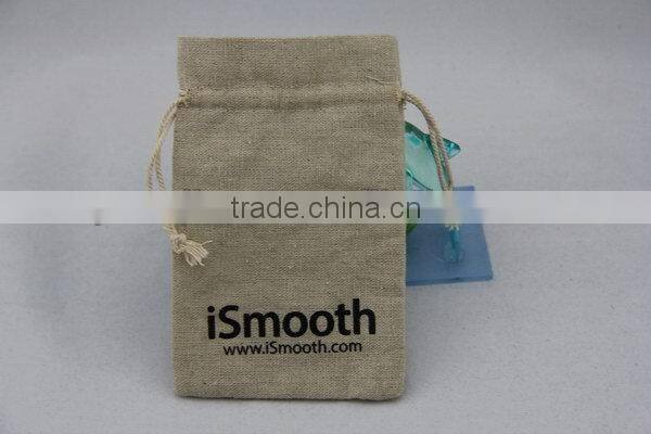 2014 new coming jute pouch with wooden handle