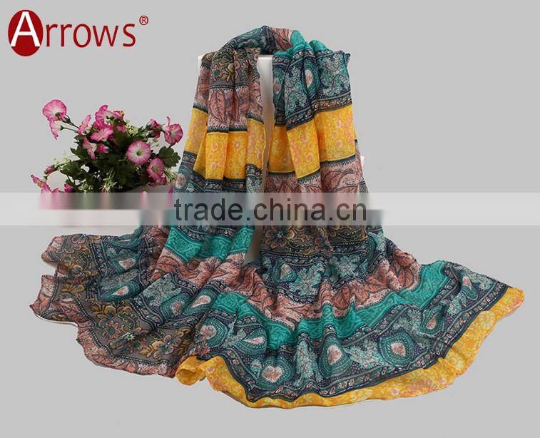 Cotton Voile Stole Shawls and Scarves Printed Check Patterns