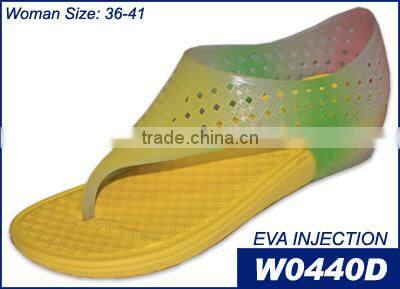 Transparent PVC Jelly Wedge Sandals