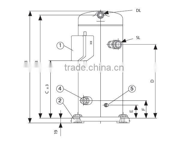 Copeland Compressor Scroll Compressor ZB19KCE-TFD