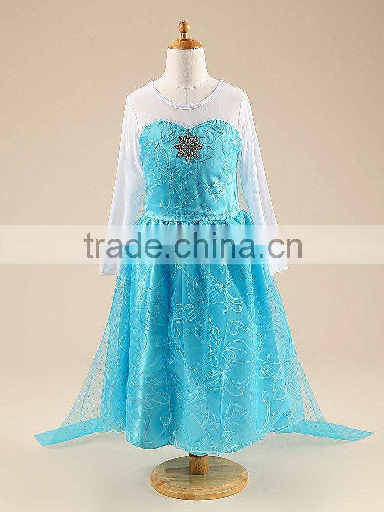 Kids Girls Dresses Elsa dress costume Princess Anna party dresses flower dresses princess girls summer printed specil occasion