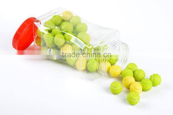 Tennis ball Shape Fruity Flavour Chewing Bubbble Gum with Hollow Centre