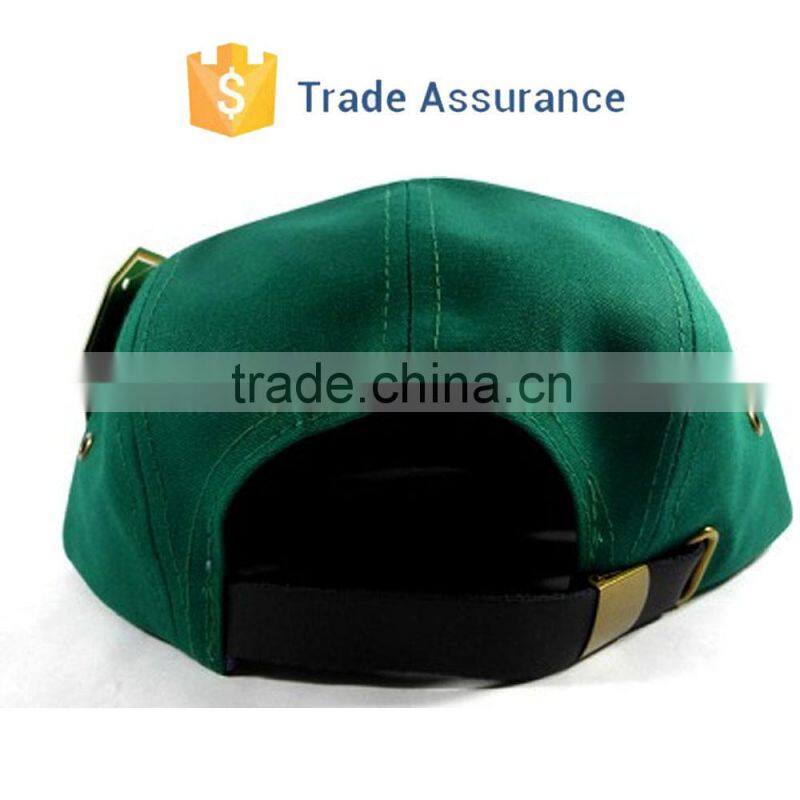 Custom Wooden Brim 5 Panel Hat with 100% Cotton Fabric