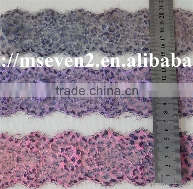 good looking 100% elastic spun lace eyelash lace trim in multiple color for choosing