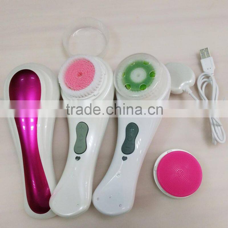 Home using waterproof sonic vibrating deep clearnsing rotating facial brush