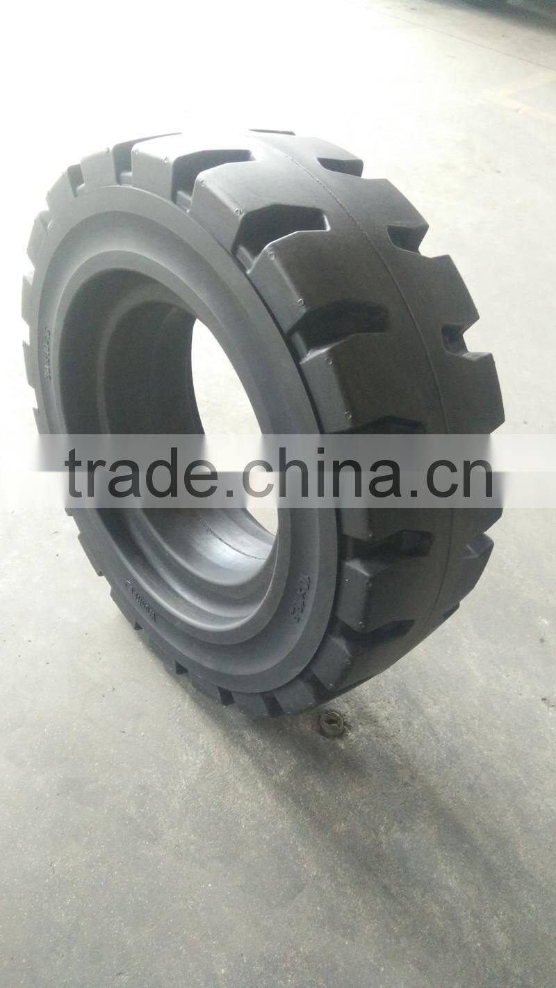 A Set of 4 Solid Flat Proof skid steer tires 12-16.5 12x16.5 for bobcat 843 853 863 873