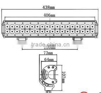 108w Offroad led light bar double row 4x4 led driving light