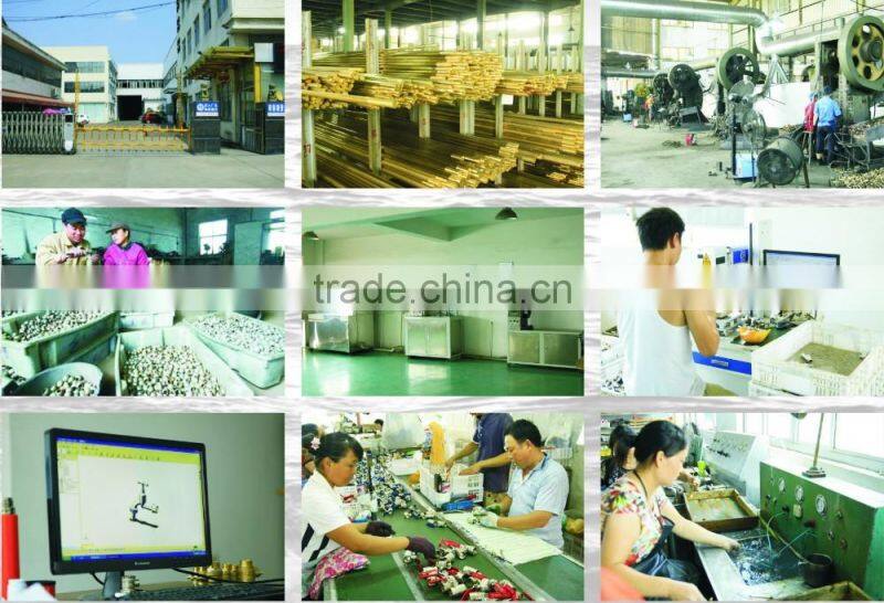 7/8" Q235 Handle Brass Gas Valve With Copper Tube