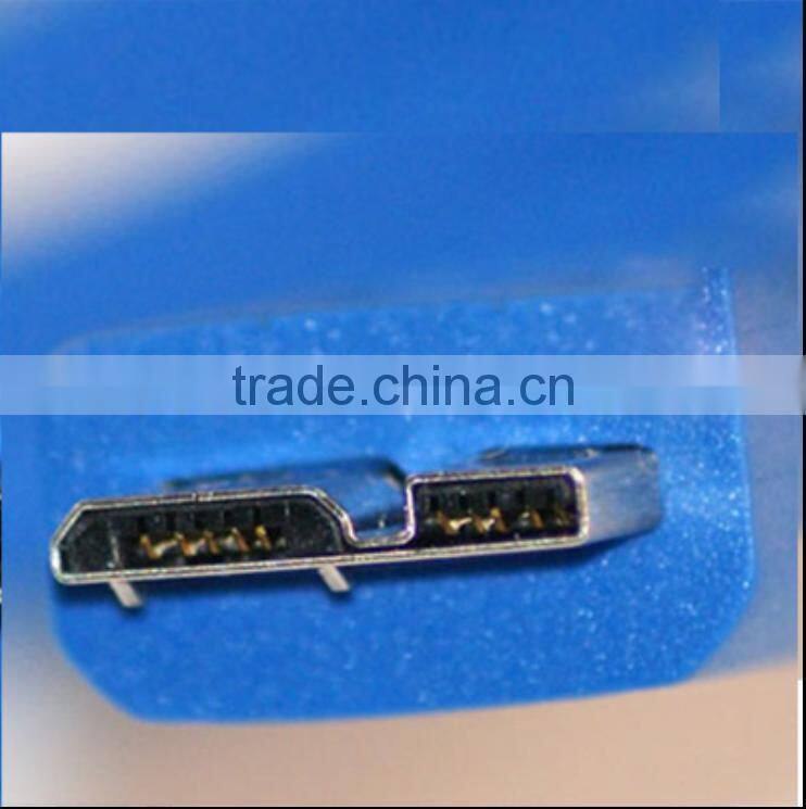 SuperSpeed USB 3.0 Am to Micro Bm otg cable (USB Cables) with double ferrites 0.5m/1m/2m/3m (blue) M-M