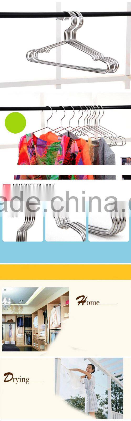 China supplier stainless steel clothesline clothes drying hanger rack, package of 10pcs