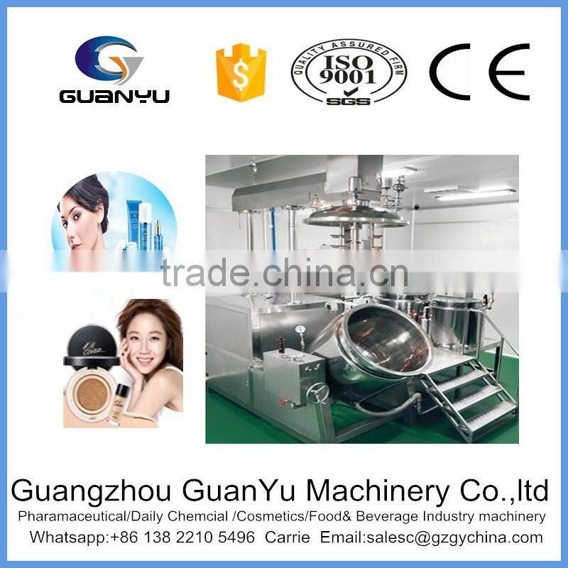 2017 best price vacuum cosmetics making machine for heating,mixing,emulsifying and homogenizing
