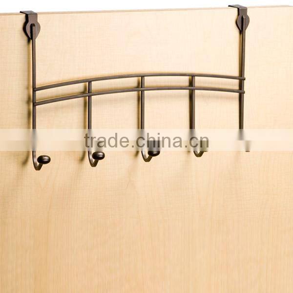 Chrome Wire Over Door 11 Hooks Organizer Rack