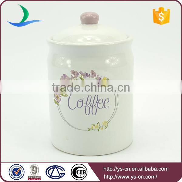 Ceramic storage container biscuit tea sugar and utensil jars