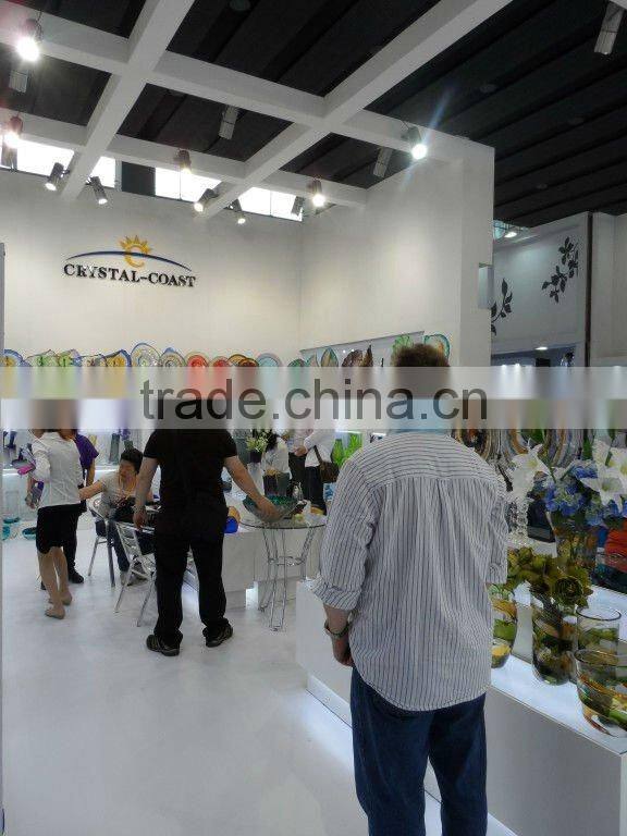 Large martini modern colorful decorative blown glass flower vase for sale