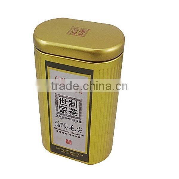 Factory manufacture oval tea tin box