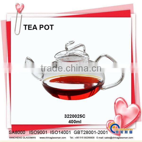 GLASS TEA POT 3220025 HEAT RESISTANT GLASS CUP