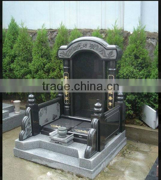 Chinese Black Granite Monument