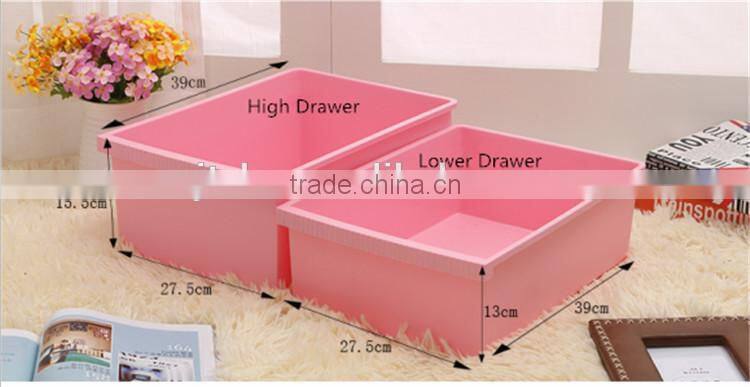 Plastic Two Layer Underwear Socks Storage Drawer Cabinet