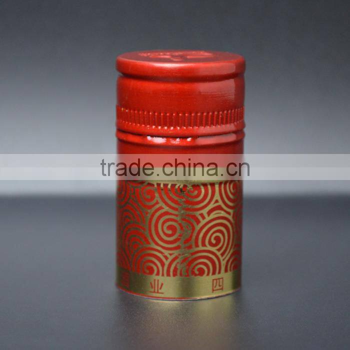 wholesale red aluminum cap wine bottle cap made in China