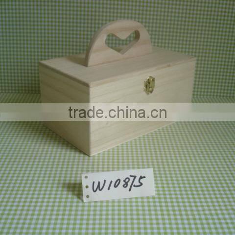 Handmade Feature lightweight wood box with handle wooden christmas gift box wholesale
