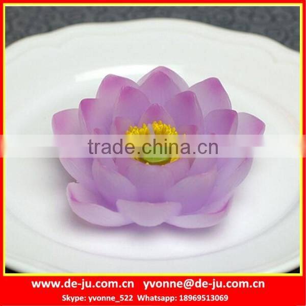 False Blossom Yellow Pistil Lotus Flower Shape Candle