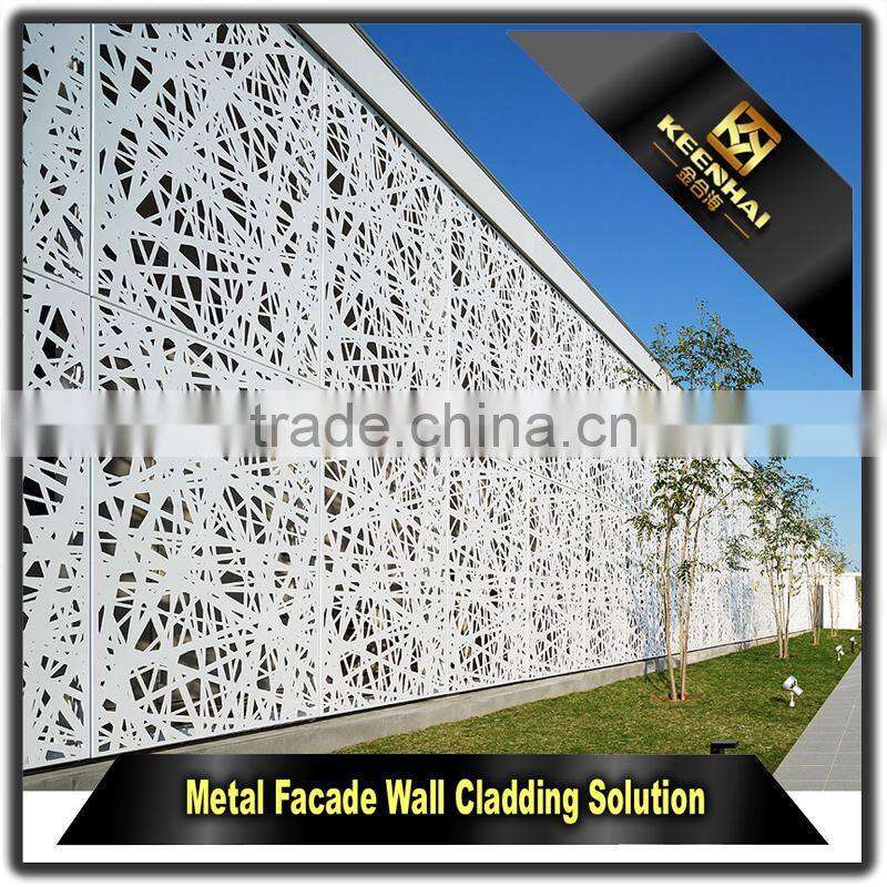 Decorative Laser cutting Exterior Modern Building Aluminium Facade