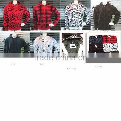 Stock men's fleece hoody jacket