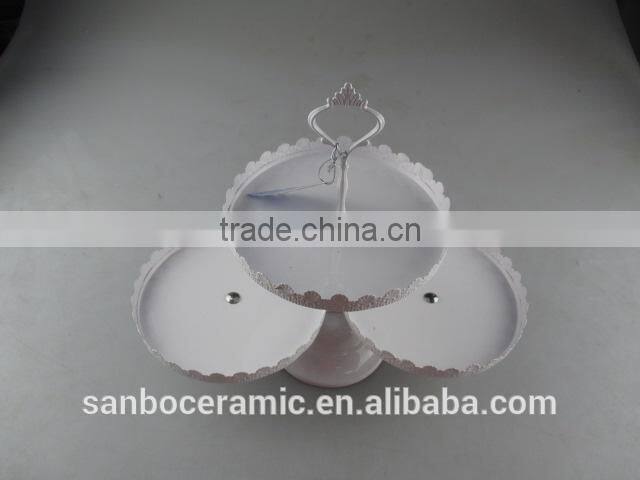 Metal Stand For Cake, 1 Tier Cake Stand for Wedding Banquet, White Wedding Cake Stand