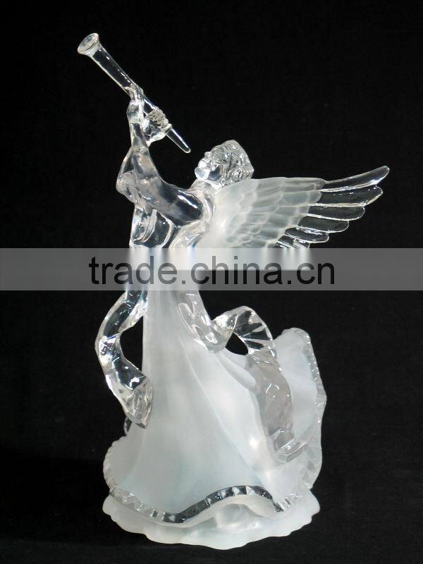 Custom transparent glowing angel baptism decorations