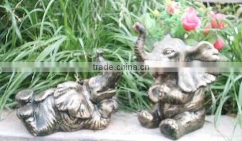 Cast iron elephant statue