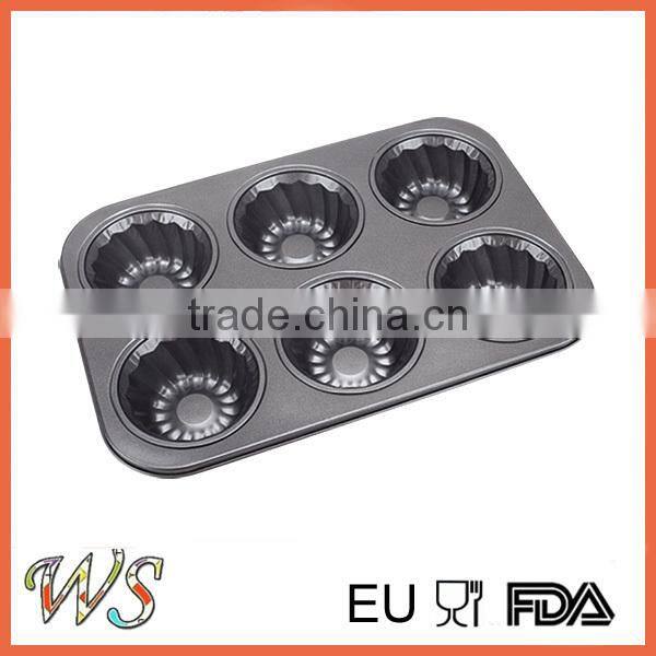 12 Cups Non-stick Carbon Steel Mould for Bakery