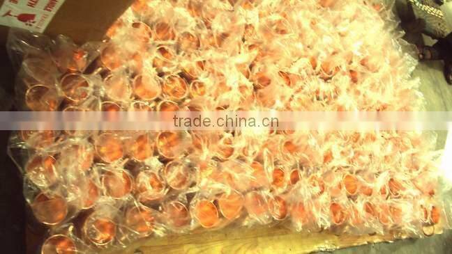 AMAZON BEST SELLER 16 OZ BPA FREE 100% COPPER HAMMERED BARREL GIFT MUG WITH BRASS THUMB REST HANDLE