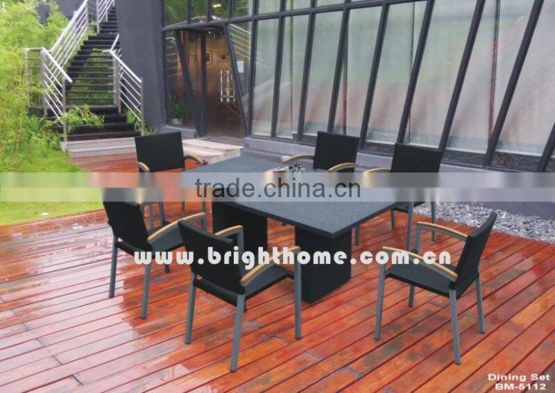 Marble Top Fiber Dining Table Set