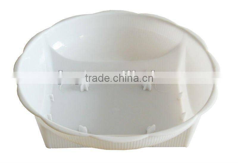 square based white bowl