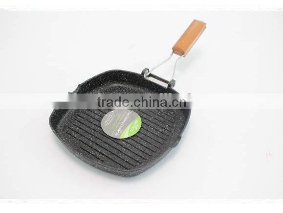 New design Hexagonal cast iron skillet with handle