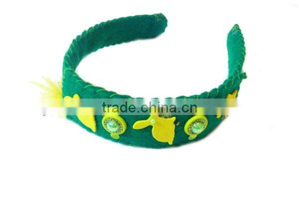 2017 Hot new bestselling product wholesale alibaba felt Button Flower Felt crachet flower Headband made in China