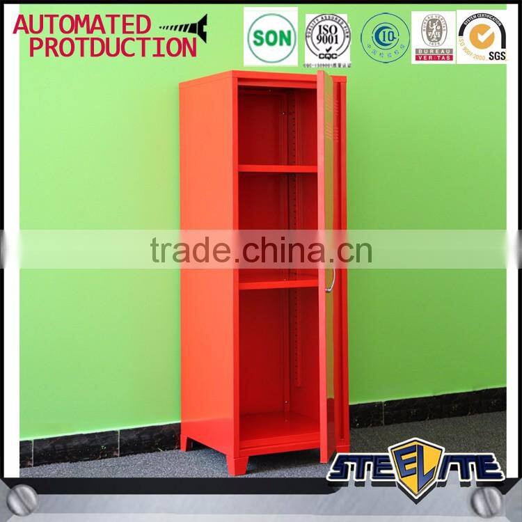 Steel filing cabinet metal locker one door red iron locker